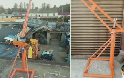 小型室外吊運機底座安反后能吊運重物嗎